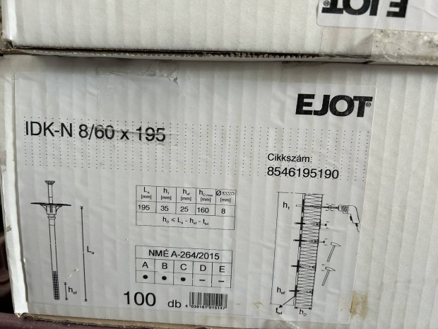 Ejot 195 mm dbel szigetels hungarocell 
