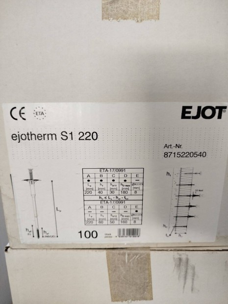 Ejotherm S1 dbel kzetgyapot szigetelshez