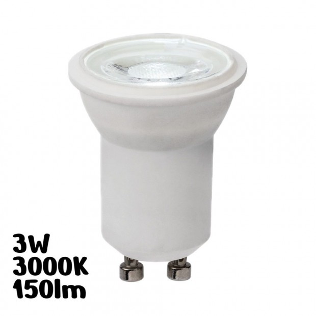 Eko-Light MINI GU10 izz LED 3W 150lm 3000K meleg fehr (EKZA9597)