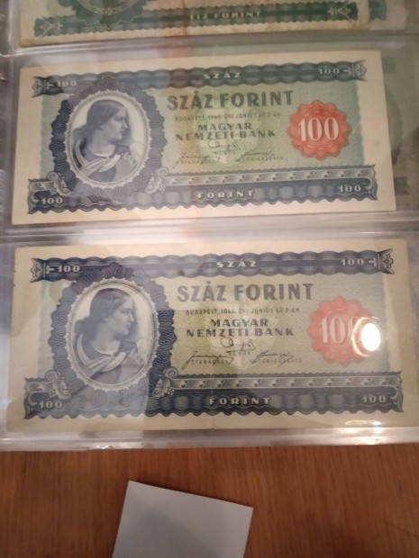 Elad 100 forintos bankjegyek az sszes vjrat