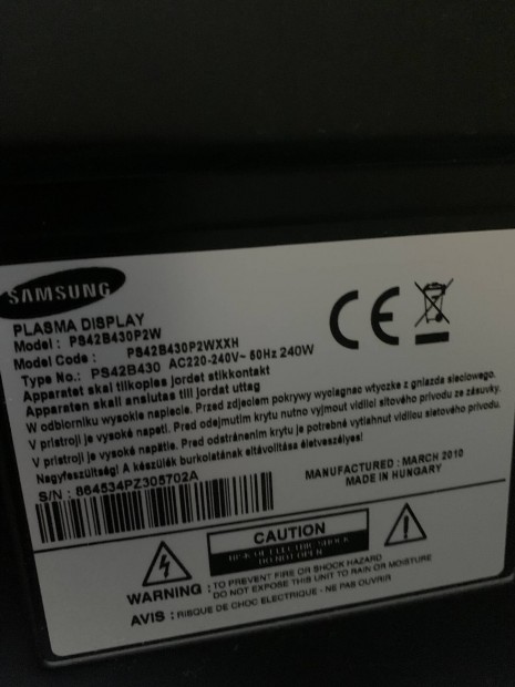 Eladó 107cm-es Samsung TV