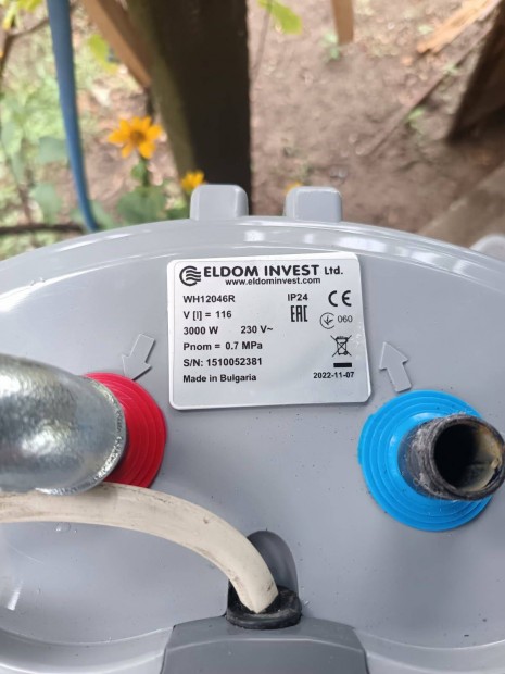 Eladó 120 literes villanybojler