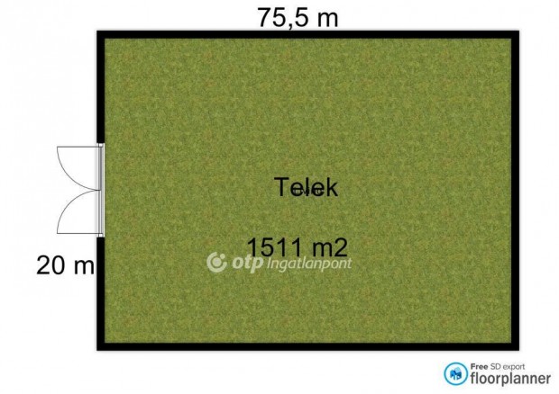 Elad 1511 nm-es telek Kaba