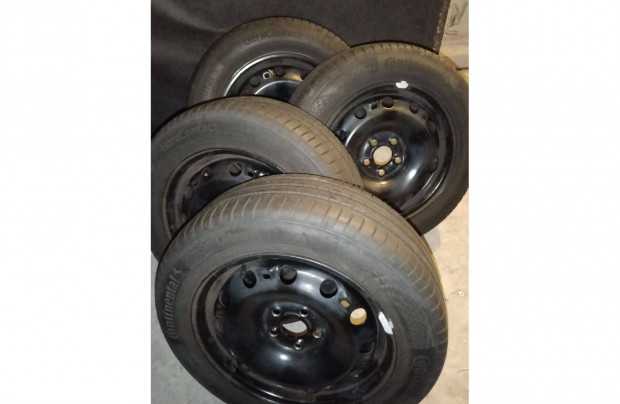 Eladó 15" 5x100 lemezfelni garnitura nyárigumival