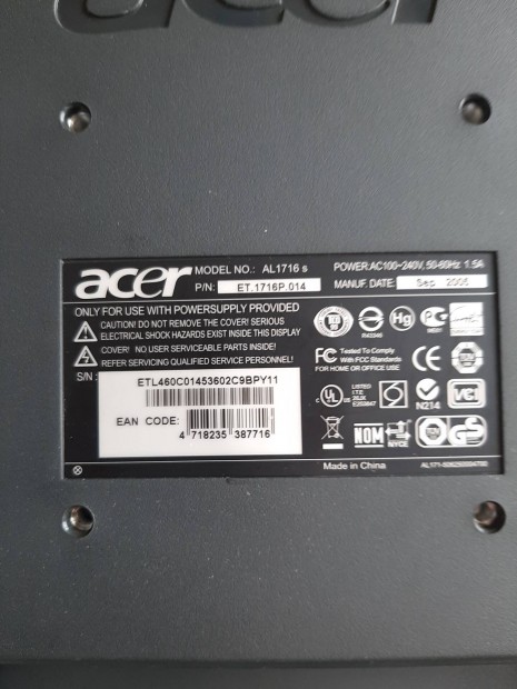 Elad 1db Acer monitor