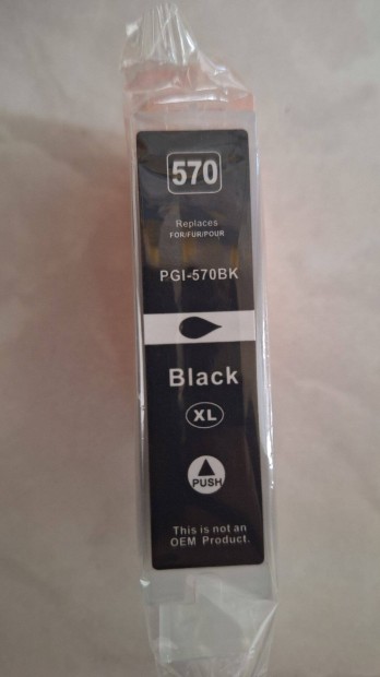 Elad 1db Canon PGI-570BK XL utngyrtott fekete patron