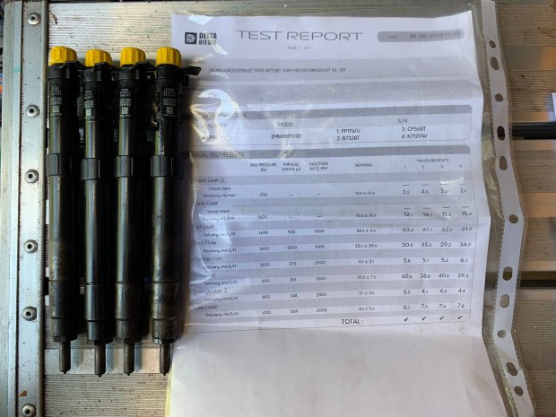 Eladó 1db bevizsgált jegyzőkonyves Delphi EU5 Embr00101D porlasztó