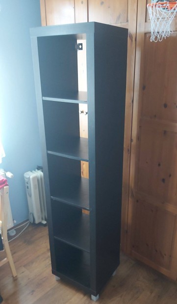 Eladó 1db használt IKEA Kallax Polcos elem, fekete 44 x 39 x 185 cm