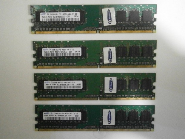 Elad 2GB (4 x 512MB) Samsung DDR2-es RAM (PC2-4200U)