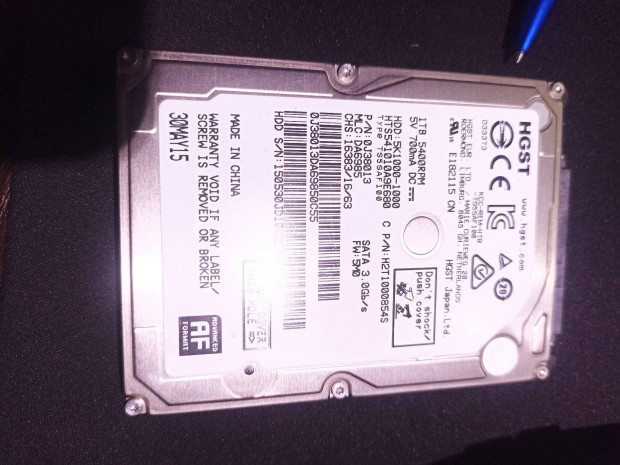 Elad 2,5 HGST 1Tb sata hdd 100/100 _