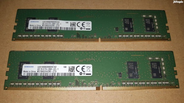 Elado 2 db ddr 4 2x4 gb ram tesztelt