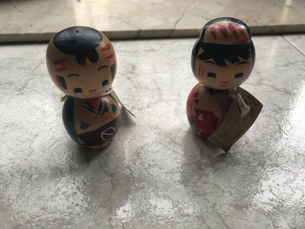 Eladó 2db Kokeshi japán fabábu