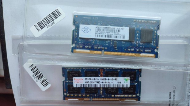 Eladó 2x2GB RAM DDR3 memória