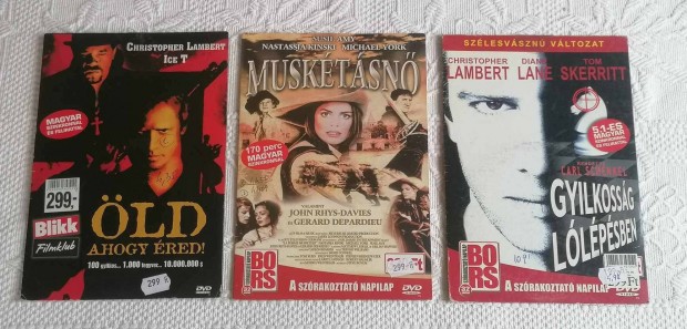 Eladó 3 Darab DVD Film Csomag / Kaland / Akció / Krimi / Thriller