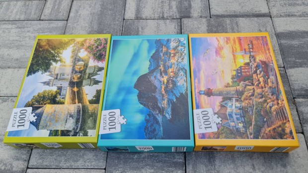 Eladó 3 db bontatlan új csomagolásban 1000 db os puzzle