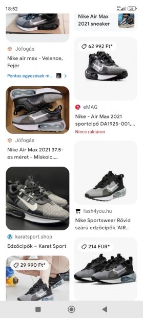 Elad 41 es Nike Air Max 2021!!!