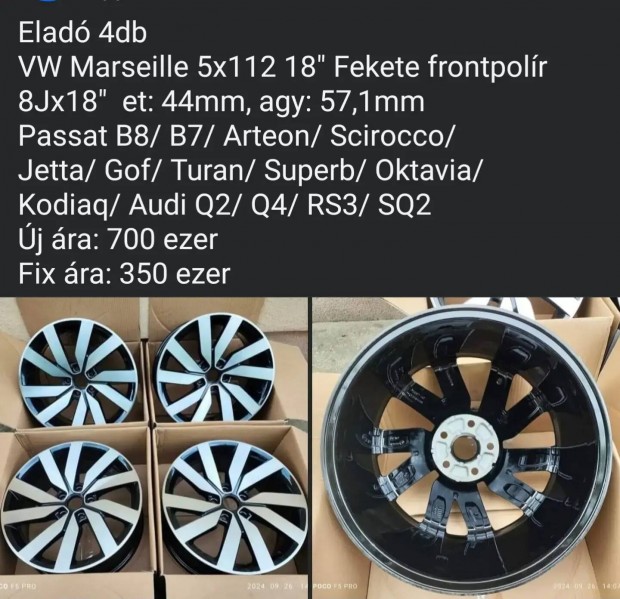 Elad 4db Gyri 18" VW Passat alufelni 