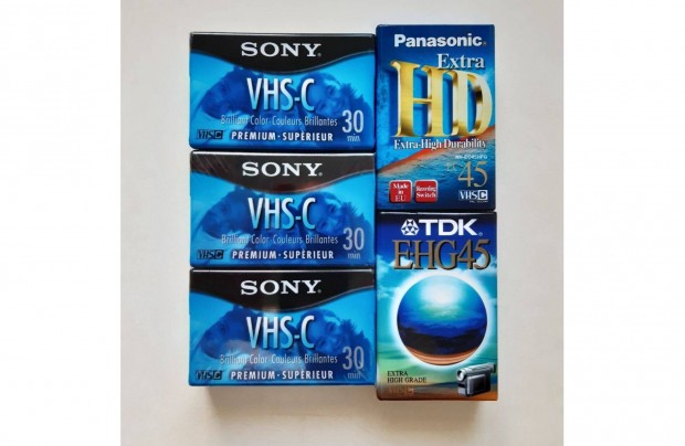 Elad 5 db j bontatlan Sony VHS-C videokamera kazetta