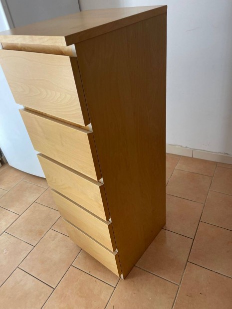 Eladó 5 fiókos IKEA komód nyír színben