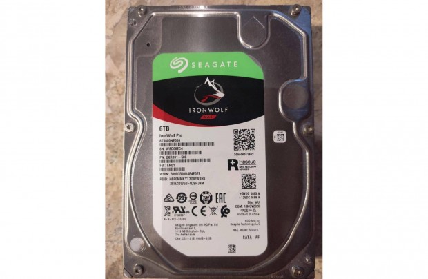 Elad 6Tb -os Seagate Ironwolf Pro merevlemez /ST6000NE000-2KR10/