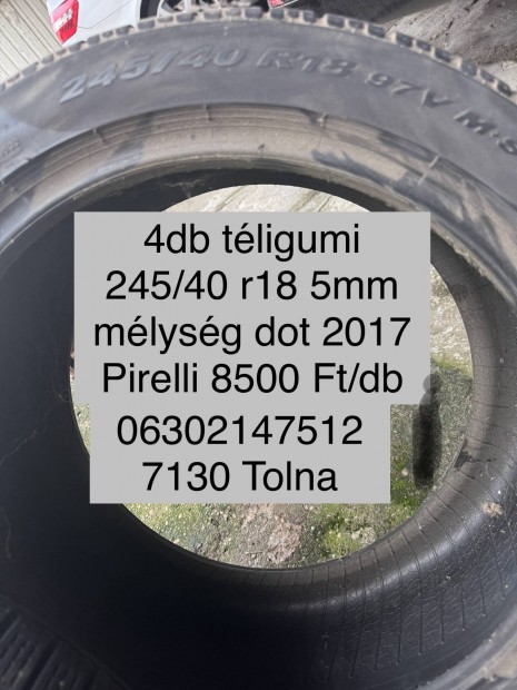 Elad 7db tli gumi 4db 245/40 3db 225/45