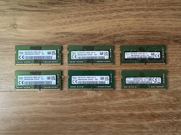 Elad 8GB DDR4 Laptop SO-DIMM RAM modulok (6db) 