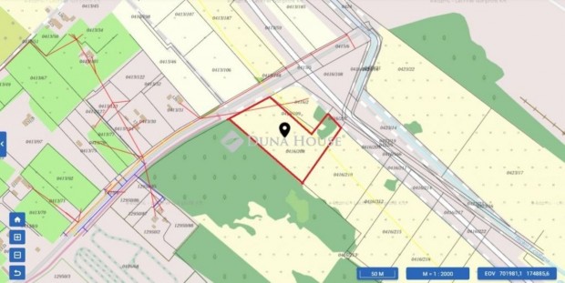 Elad� 8 682 m-es k�lter�leti telek, kiv�l� megk�zel�t�ssel!