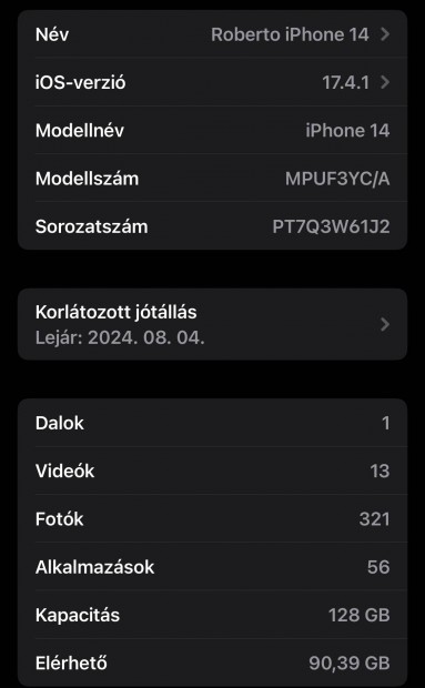 Elad Apple Iphone 14 128 GB