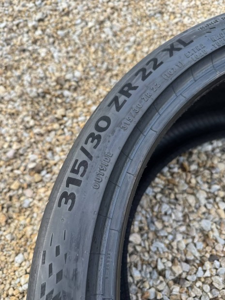 Eladó Continental Sportcontact7 315/30 R22 xl nyári gumi 1 db!