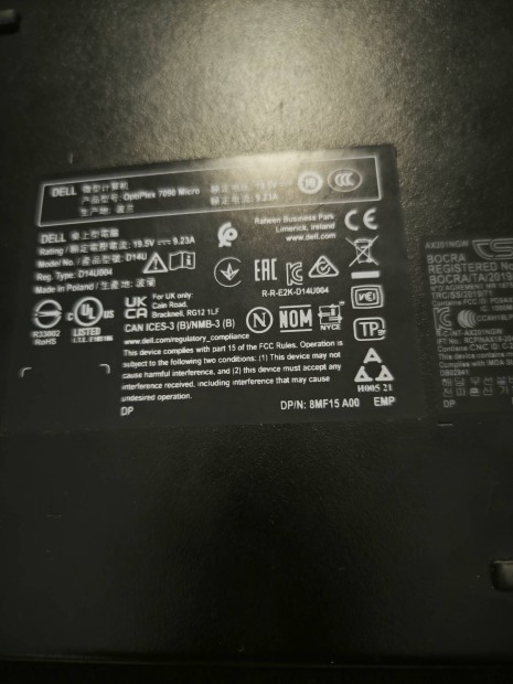 Elad Dell Optiplex 7090 Micro mini pc