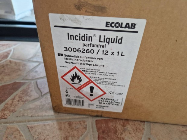 Eladó Ecolab Incidin liquid és D-Sol felület fertőtlenítő