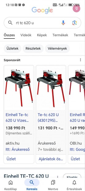 Eladó Einhell vizesvágó gép