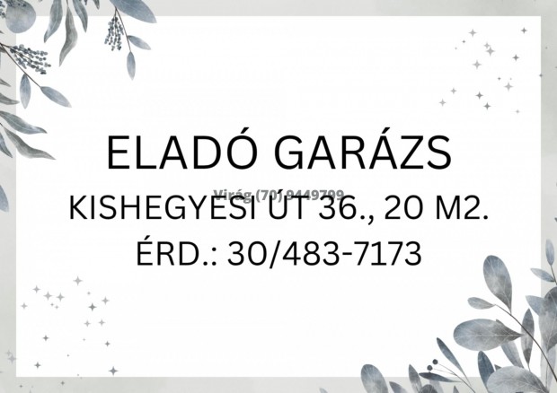 Eladó Garázs, Debrecen 18.500.000 Ft