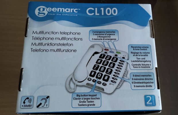 Elad Geemarc CL 100 vezetkes telefon nagyothallk szmra