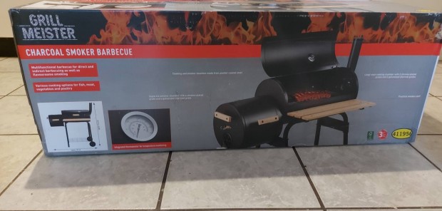 Elad,Grill Meister Charcoal Smoker Barbecue Lidl