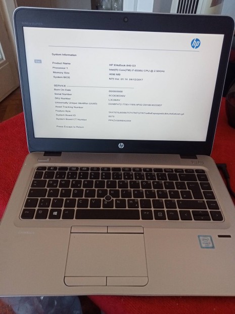 Elad HP i7 ,6 genercis laptop.