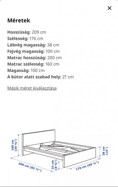 Elad IKEA Malm gykeret 160x200 jjeli szekrnyekkel