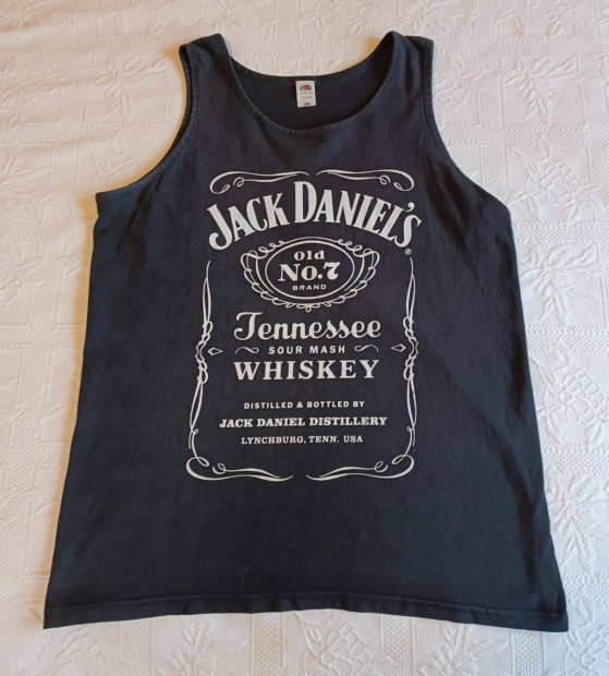 Elad Jack Daniels Whiskey Vntg Fekete Atlta Trik (XL mret)