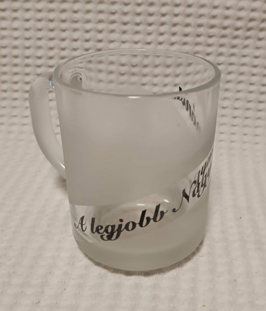 Eladó Jópofa "Legjobb Nagymama" Opálos Üveg Kávés / Teás Bögre
