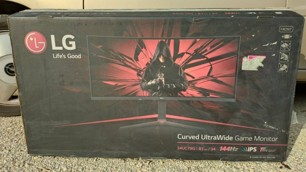 Eladó LG Gamer monitor. Curved Ultrawide - 34col 87cm 144Hz