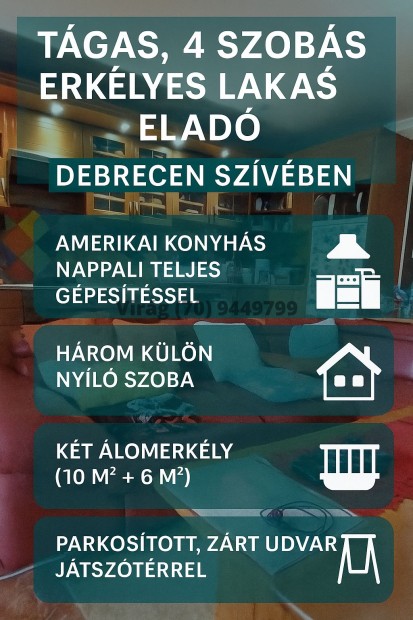Eladó Lakás, Debrecen 71.000.000 Ft