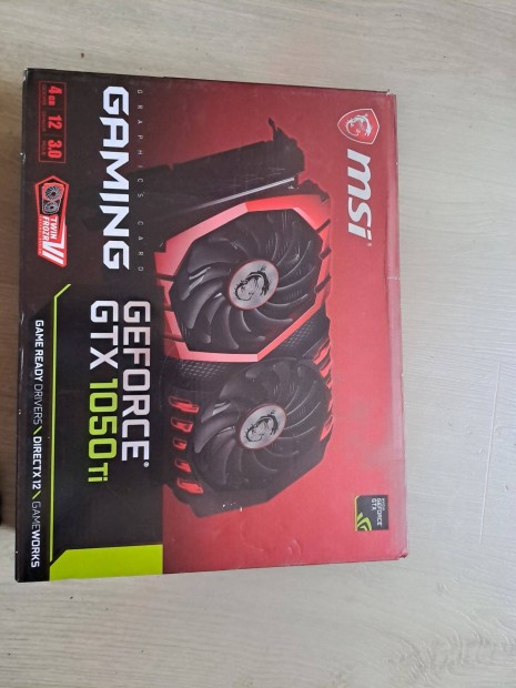 Eladó MSI Geforce Gtx 1050 Ti Gaming X 4GB dobozában hibátlan