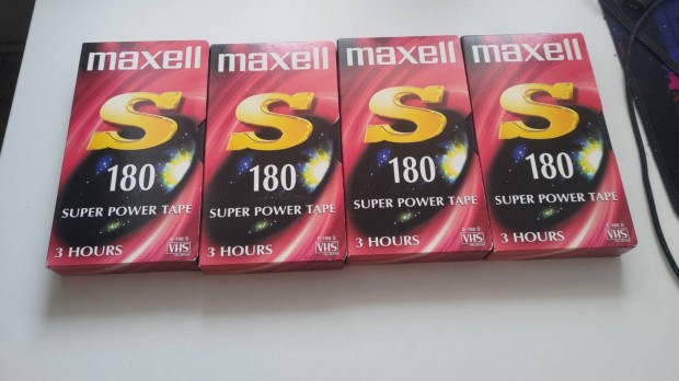 Eladó Maxel E-180S VHS Kazetták 4db