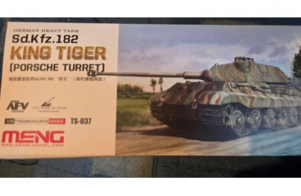 Elad Meng TS037 Sd.Kfz.182 Kingtiger (Porsche Turret) tank makett