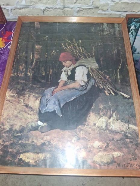 Eladó Munkácsy Mihály Rőzsehordó nő festmény
