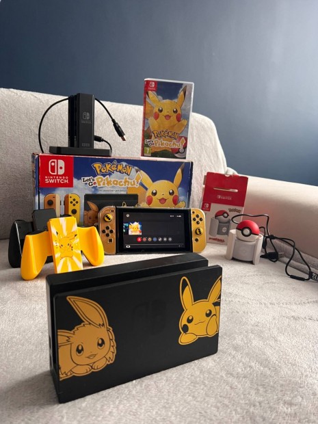 Elad Nintendo switch Lets go Pikachu teljes szett,gyjtemnybl