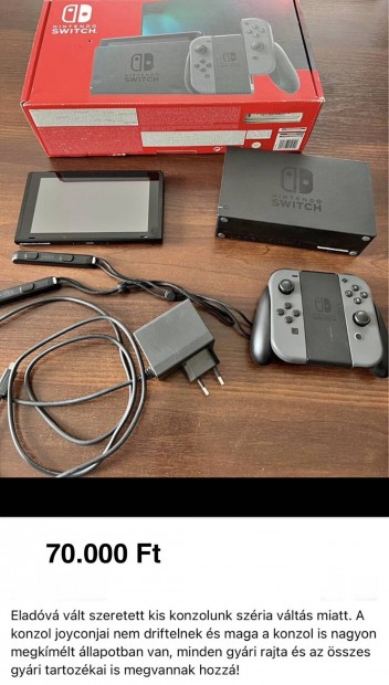 Eladó Nintendo switch V2