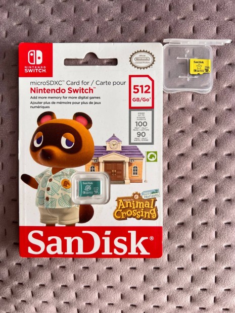 Elad Nintendo tematikj,eredeti Sandisk Microsdxc memria krtyk