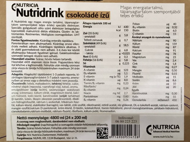 Elad Nutricia Nutridrink, tbb zben