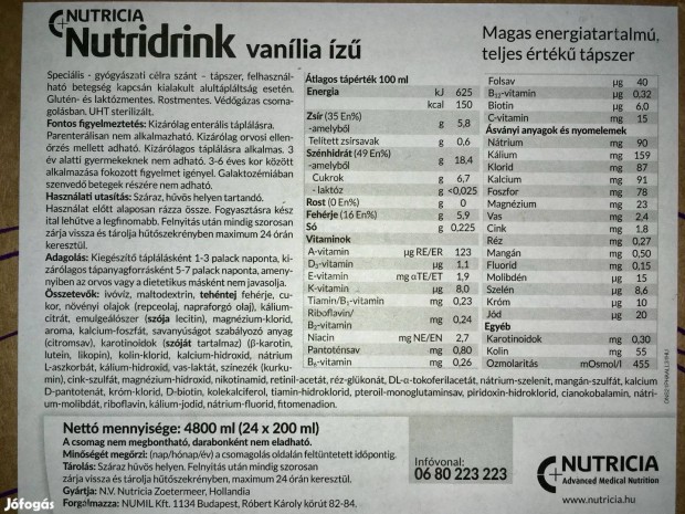 Elad Nutricia Nutridrink, tbb zben